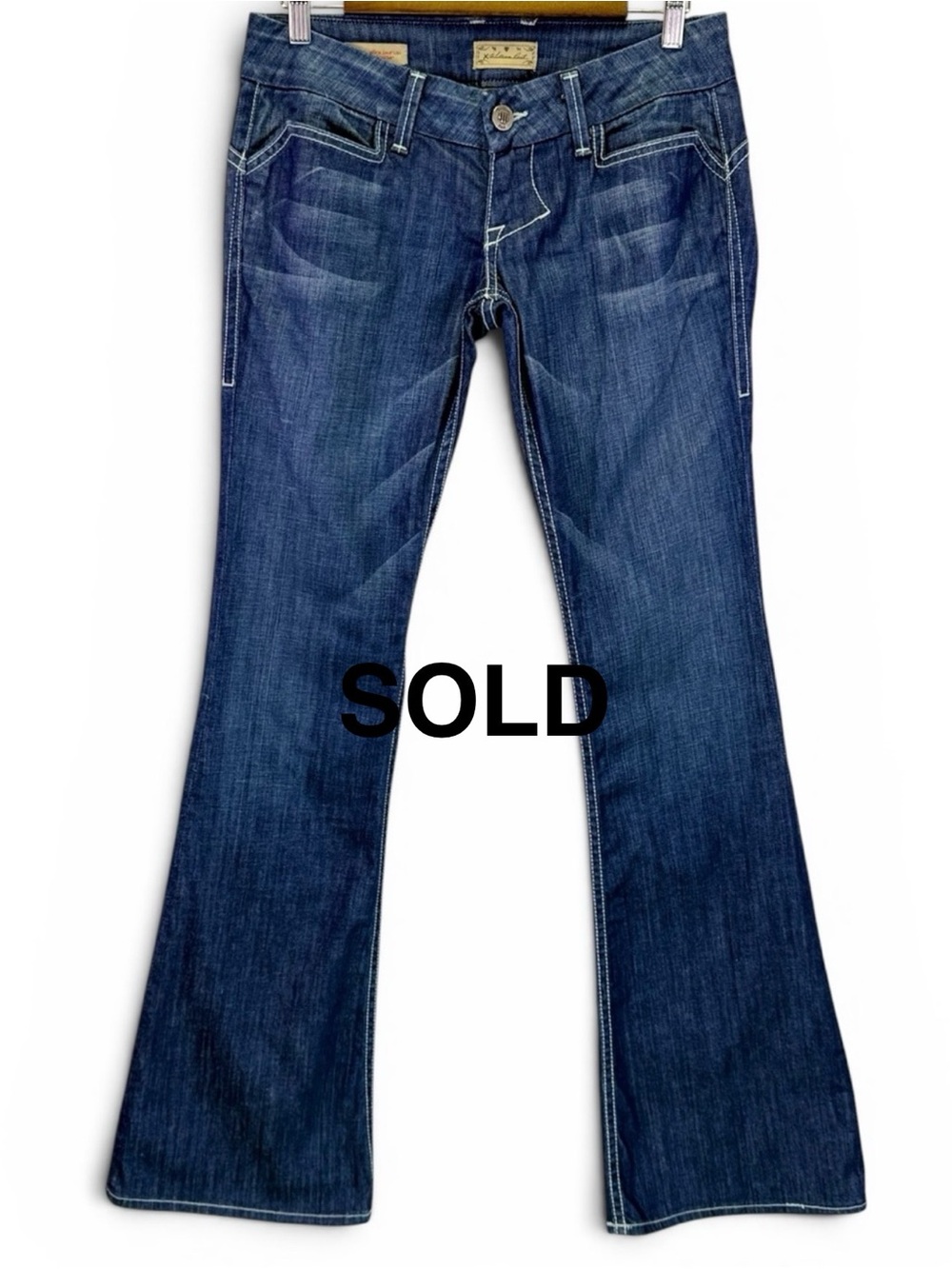 William Rast Women Blue Savoy Ultra Low Rise Trouser Bootcut Flare Jeans Size 27